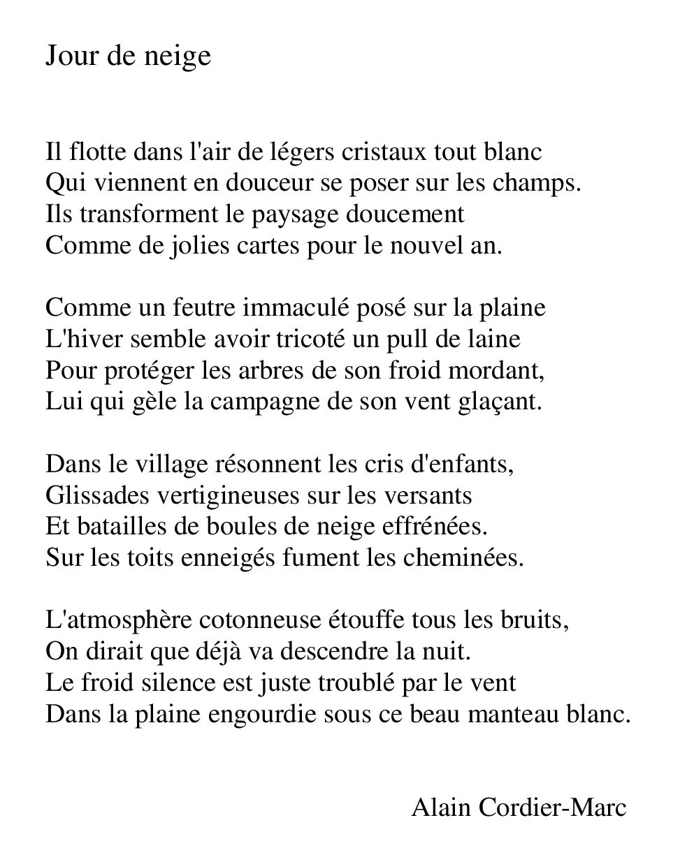 Jour de Neige