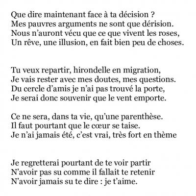 Texte Regrets