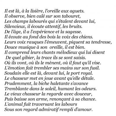 Texte Le Vieux Chasseur 