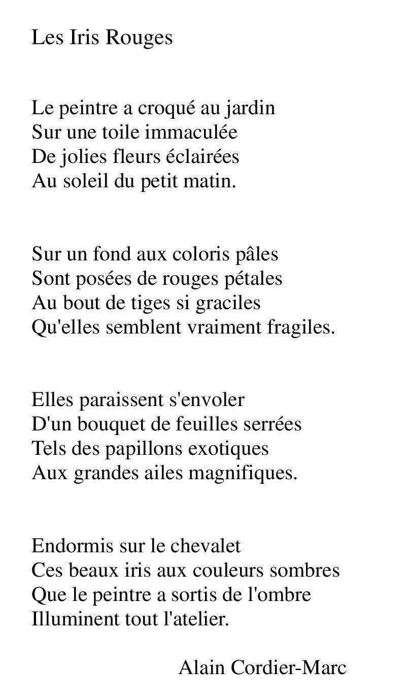 Les iris rouges 