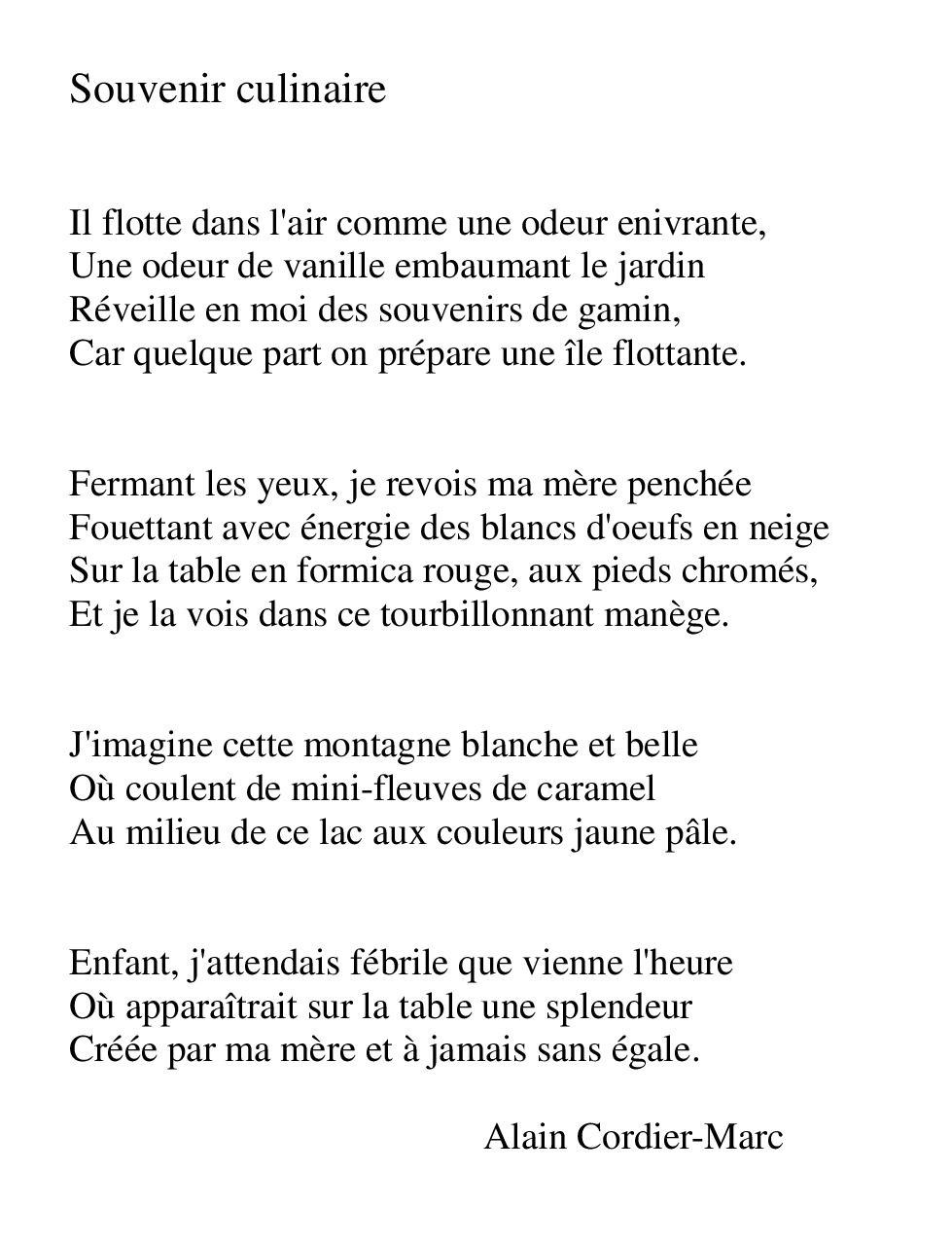  Souvenir culinaire 