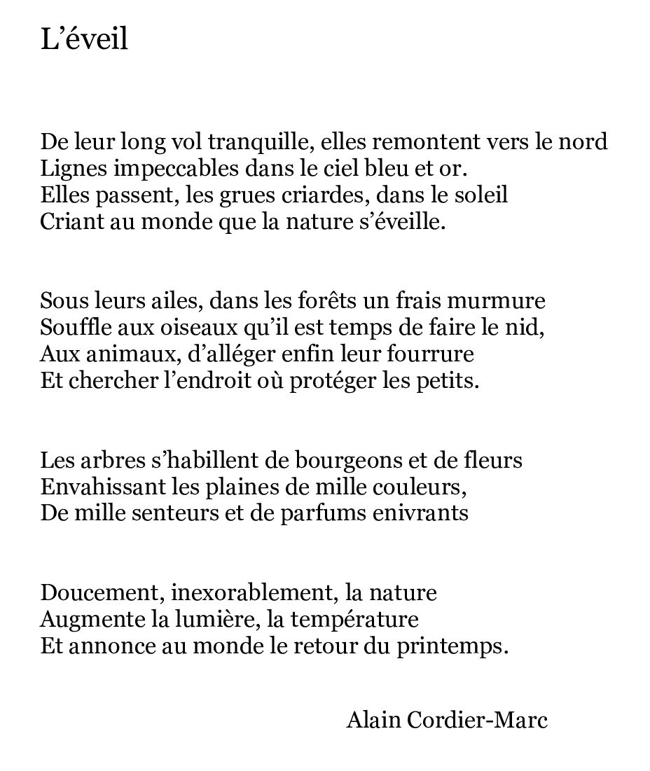 Texte L' éveil