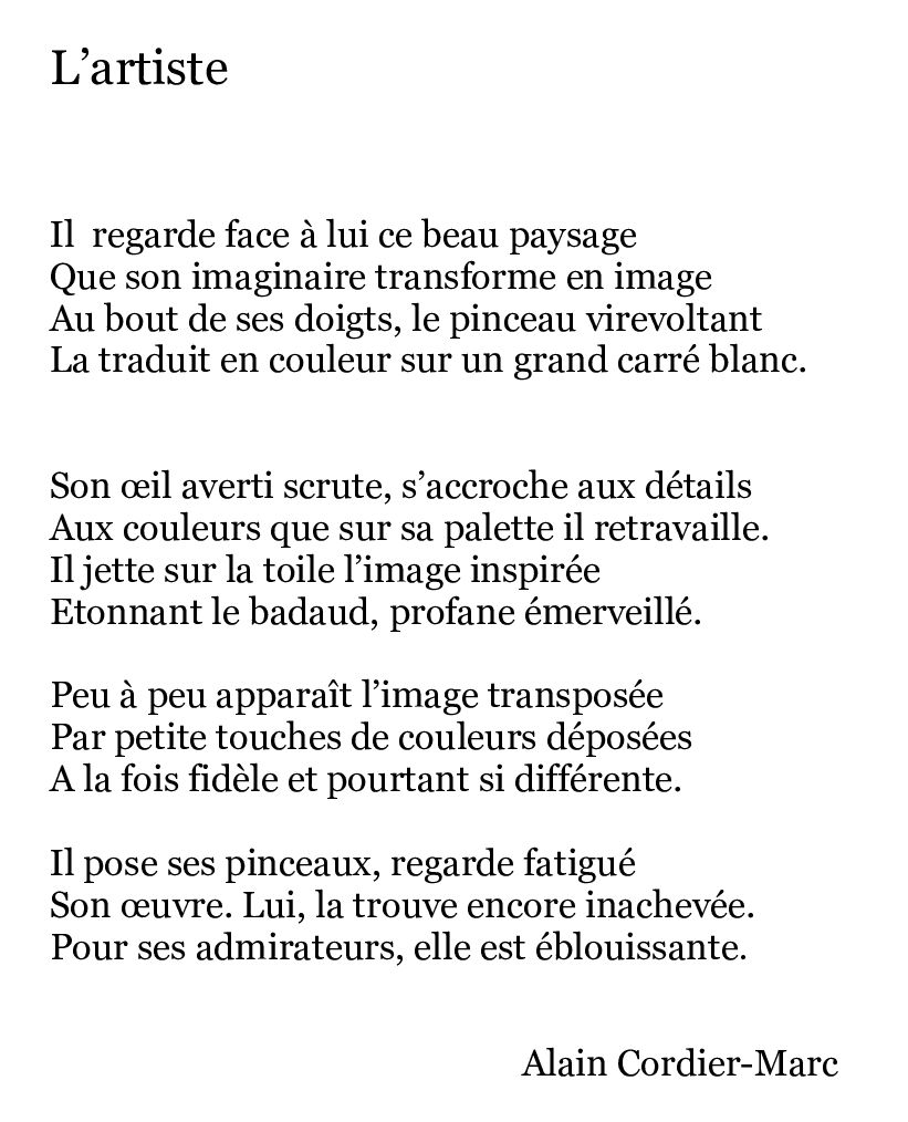 Texte L' artiste