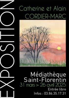 Affiche expo médiathèque Saint-Florentin